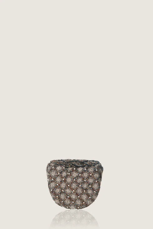 Coco Mini Beaded Sling – Silver